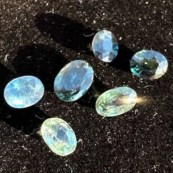 2.465 CT Natural Bi-Color Sapphire Lot. Only Heated Oval 6 Pcs Gem - Picture 13 of 17